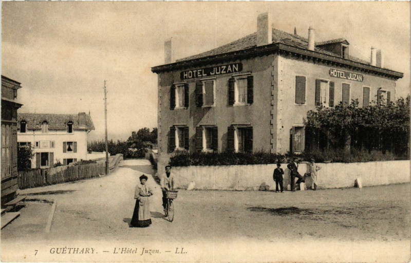 Carte postale ancienne Guethary - L'Hotel Juzan à Guéthary