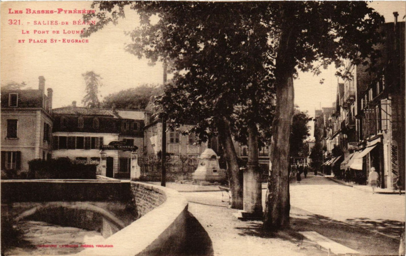 Carte postale ancienne Salies-de-Bearn - Le Pont de Loume à Salies-de-Béarn