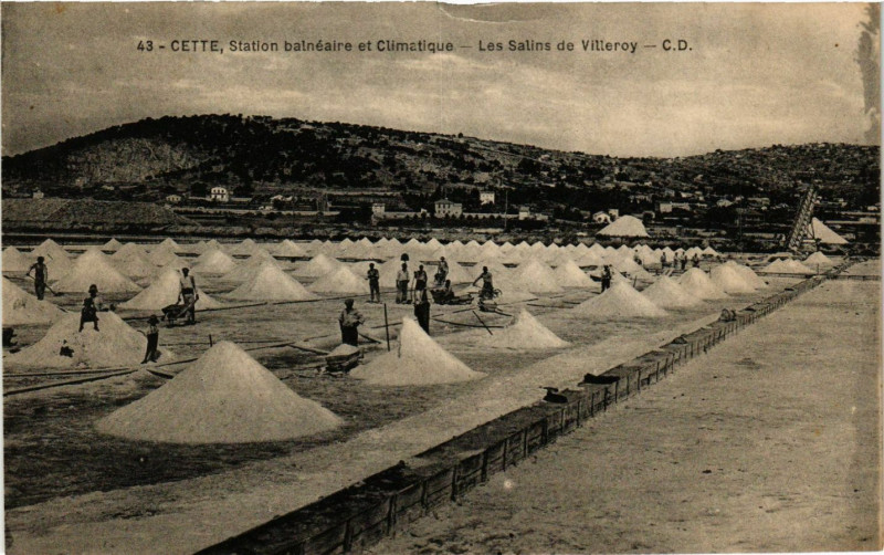 Carte postale ancienne CETTEs - Station balneaire et Climatique - Les Salins de Villeroy