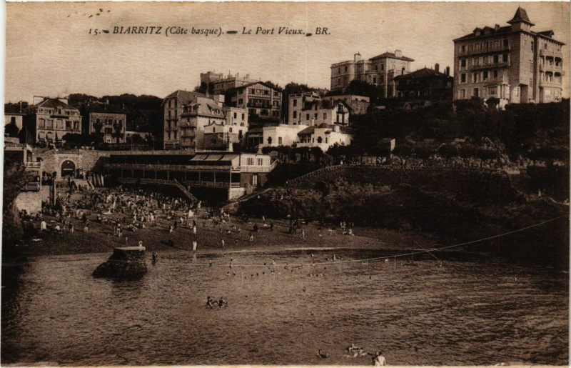 Carte postale ancienne Biarritz - Le Port Vieux à Biarritz