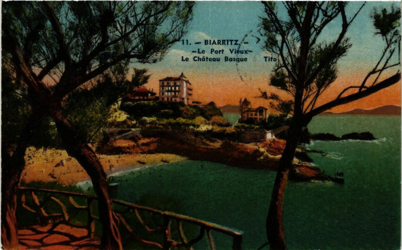 Carte postale ancienne Biarritz - Le Port Vieux à Biarritz
