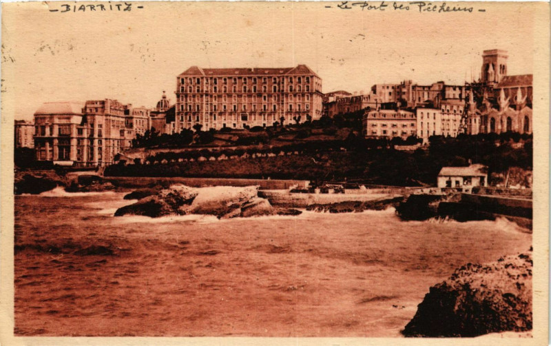 Carte postale ancienne Biarritz - Le Port des Pecheurs à Biarritz