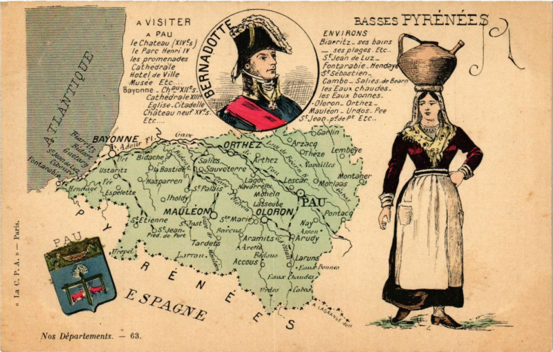 Carte postale ancienne Basses Pyrenées