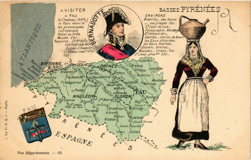 Carte postale ancienne Basses Pyrenées
