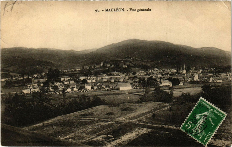 Carte postale ancienne Mauleon Vue générale