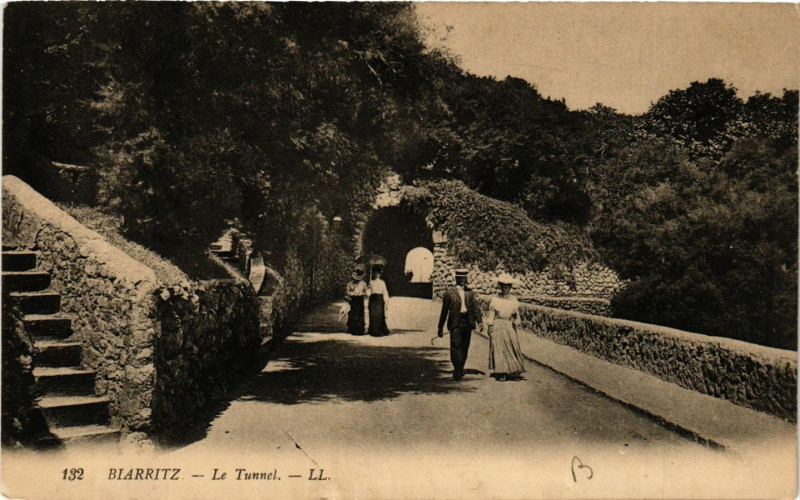 Carte postale ancienne Biarritz Le Tunnel à Biarritz