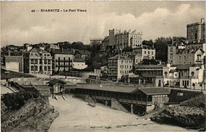 Carte postale ancienne Biarritz Le Port Vieux à Biarritz