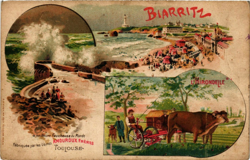 Carte postale ancienne Biarritz Souvenir à Biarritz