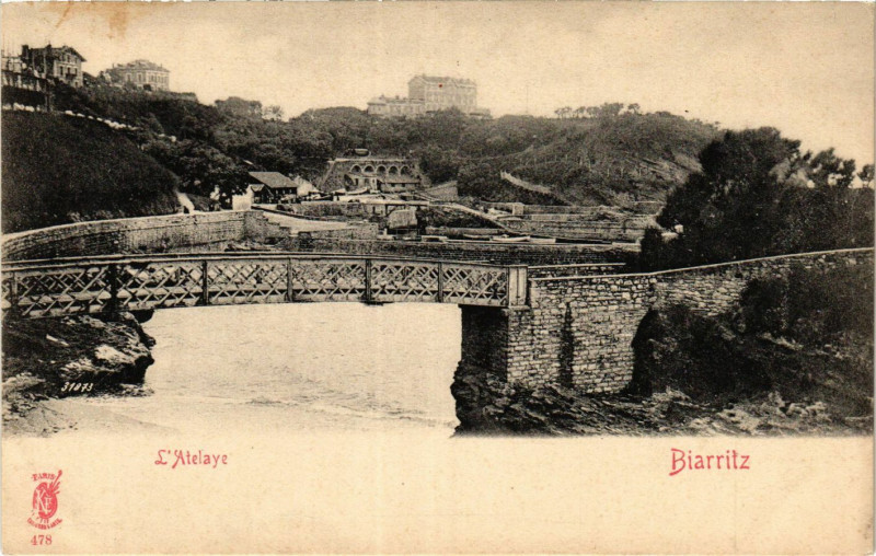 Carte postale ancienne Biarritz L'Atelaye à Biarritz