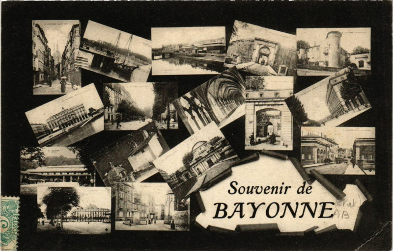 Carte postale ancienne Bayonne Souvenir à Bayonne