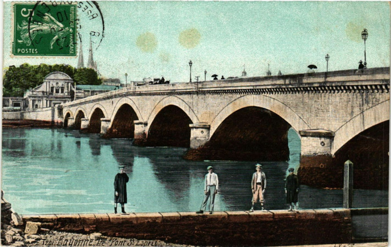 Carte postale ancienne Bayonne Le Pont Saint-Esprit à Bayonne