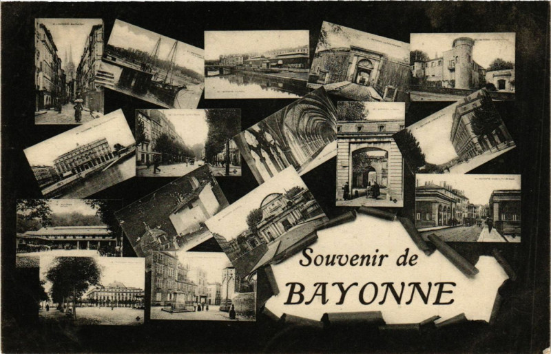 Carte postale ancienne Souvenir de Bayonne à Bayonne