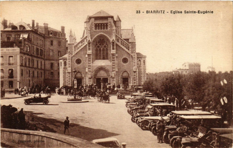 Carte postale ancienne Biarritz - Eglise Sainte-Eugenie à Biarritz