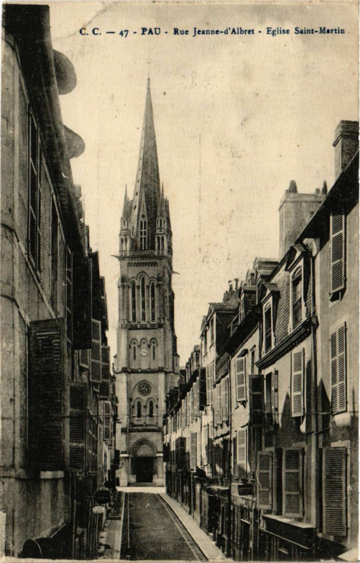 Carte postale ancienne Pau - Rue Jeanne d'Albert à Pau