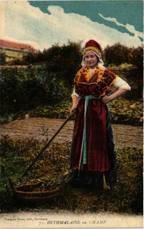 Carte postale ancienne Bethmalaise au Champ
