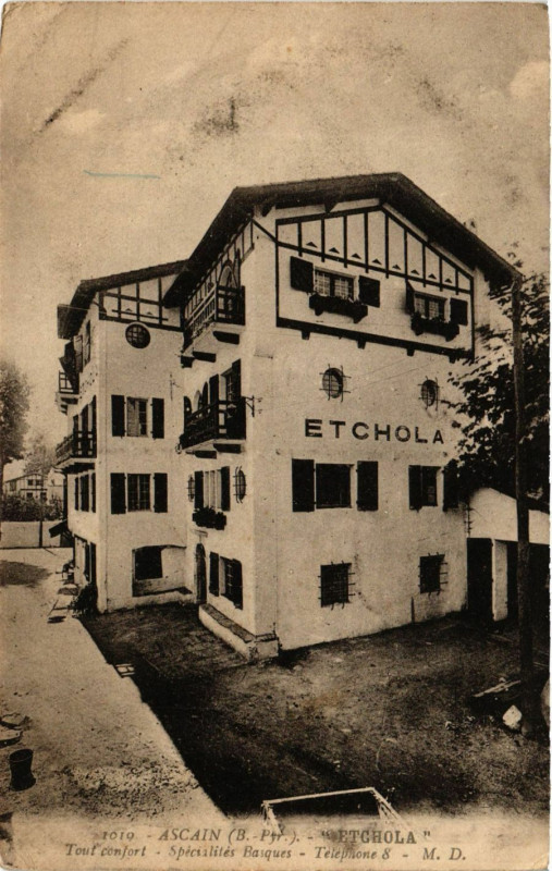 Carte postale ancienne Ascain - Etchola à Ascain
