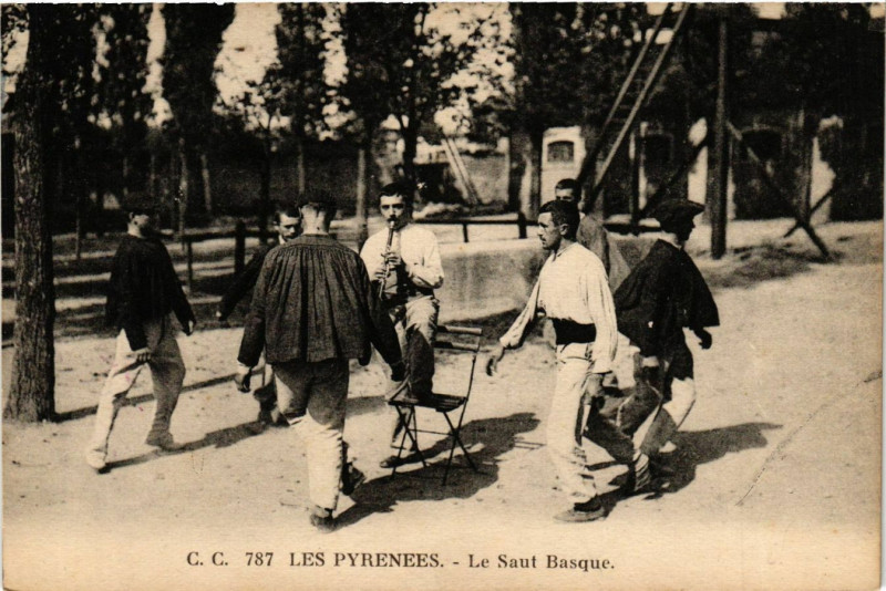 Carte postale ancienne Les Pyrenées - Le Saut Basque
