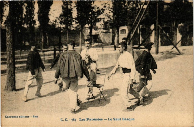 Carte postale ancienne Les Pyrenées - Le Saut Basque