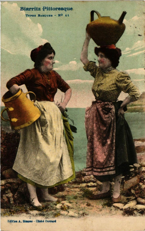 Carte postale ancienne Biarritz Pittoresque - Types Basque à Biarritz