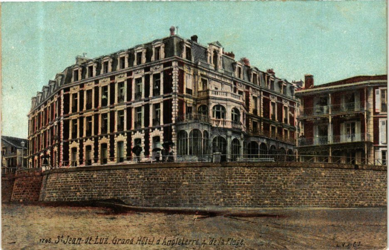 Carte postale ancienne Ed. Aqua 1746 Saint-Jean-de-Luz Grand Hotel d'Ampleterre à Saint-Jean-de-Luz