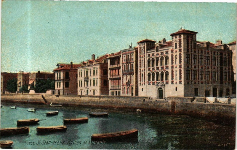 Carte postale ancienne Ed. Aqua 1730 Saint-Jean-de-Luz Maison de l'Infante à Saint-Jean-de-Luz