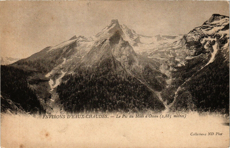 Carte postale ancienne Env. d'Eaux-Chaudes - Le Pic du Midi d'Ossau
