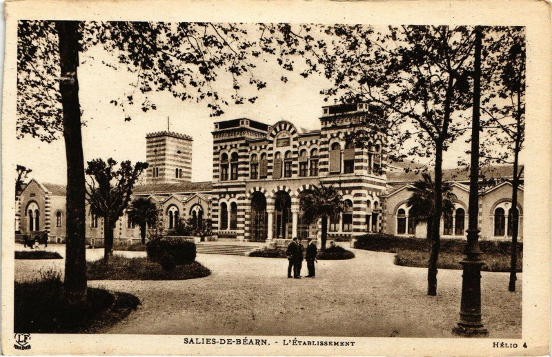 Carte postale ancienne Salies-de-Bearn - L'Etabl. à Salies-de-Béarn