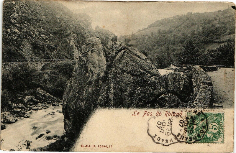 Carte postale ancienne Le Pas de Roland