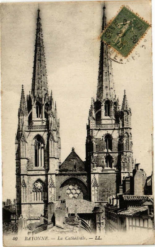 Carte postale ancienne Bayonne - La Cathedrale à Bayonne