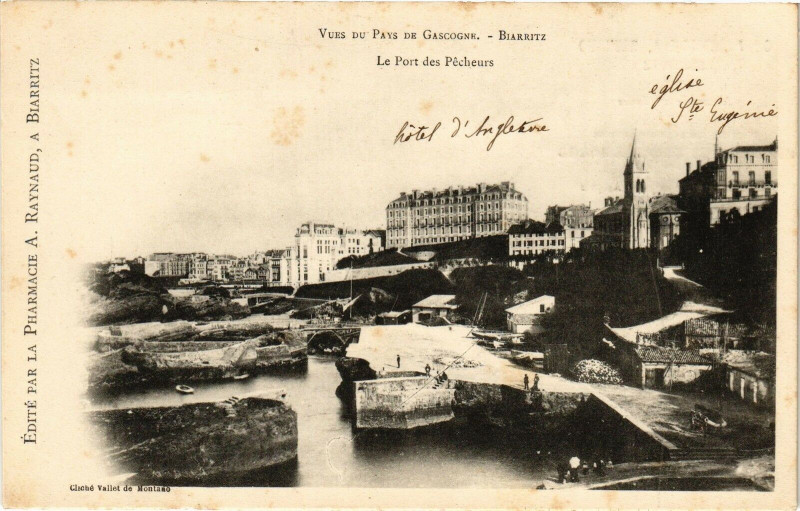 Carte postale ancienne Biarritz - Le Port de Pecheurs à Biarritz