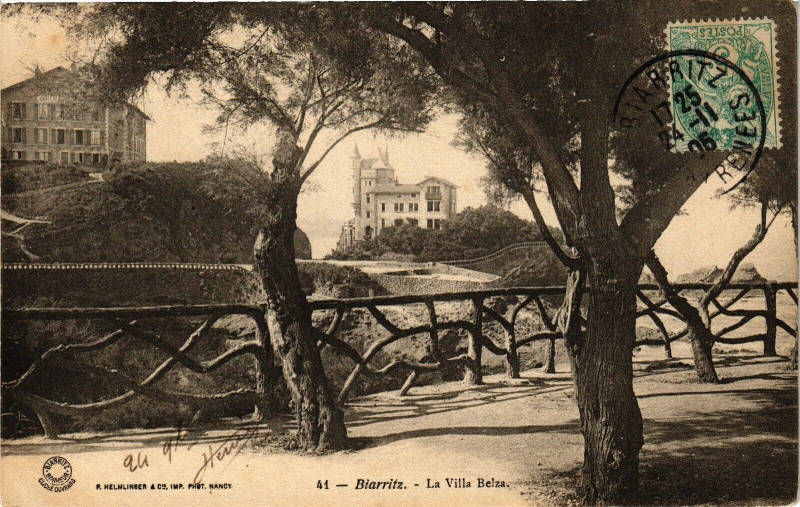 Carte postale ancienne Biarritz - La Villa Belza à Biarritz