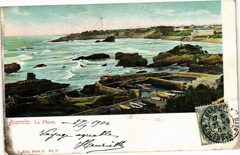 Carte postale ancienne Biarritz - La Phare à Biarritz