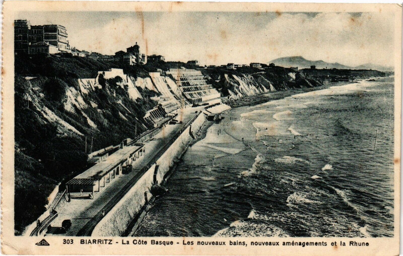 Carte postale ancienne Biarritz - Cote Basque - Les nouveaux bains à Biarritz