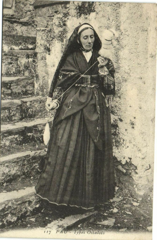 Carte postale ancienne Pau - Types Ossalois à Pau