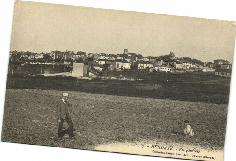Carte postale ancienne Hendaye Vue générale à Hendaye