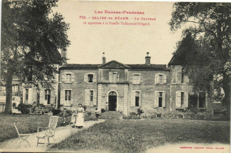 Carte postale ancienne Les Basses-Pyrenées Salies-de-Bearn Le Chateau à Salies-de-Béarn