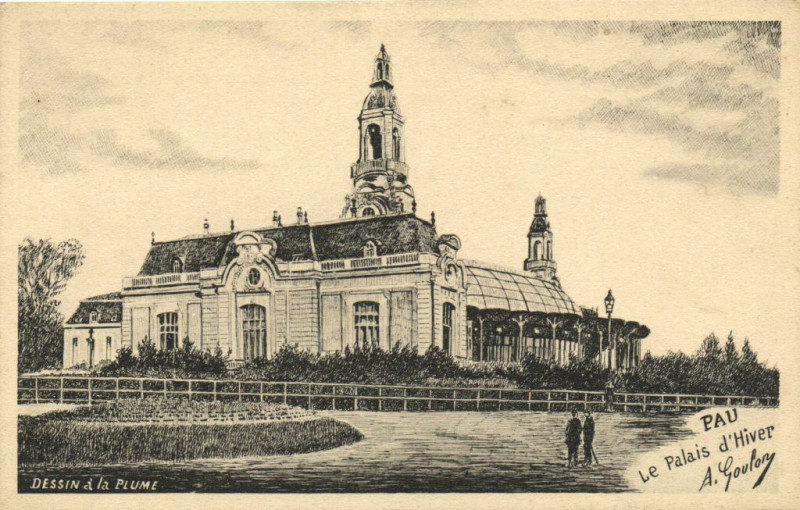 Carte postale ancienne Pau Le Palais d'Hiver à Pau