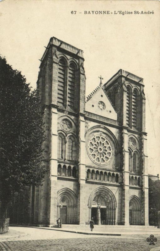 Carte postale ancienne Bayonne - L'Eglise Saint-Andre à Bayonne