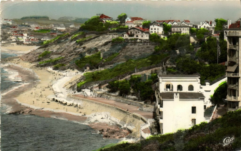 Carte postale ancienne Guethary Vue générale - La Plage à Guéthary