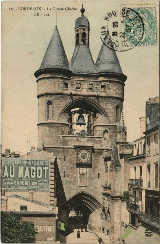 Carte postale ancienne Bordeaux - La Grosse Cloche à Bordeaux