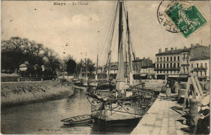 Carte postale ancienne Blaye - Le Chenal à Blaye