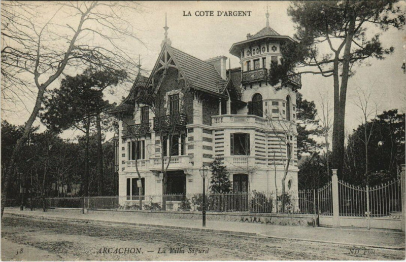 Carte postale ancienne Arcachon - La Villa Sigurd à Arcachon