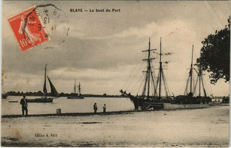 Carte postale ancienne Blaye - Le bout du Port à Blaye