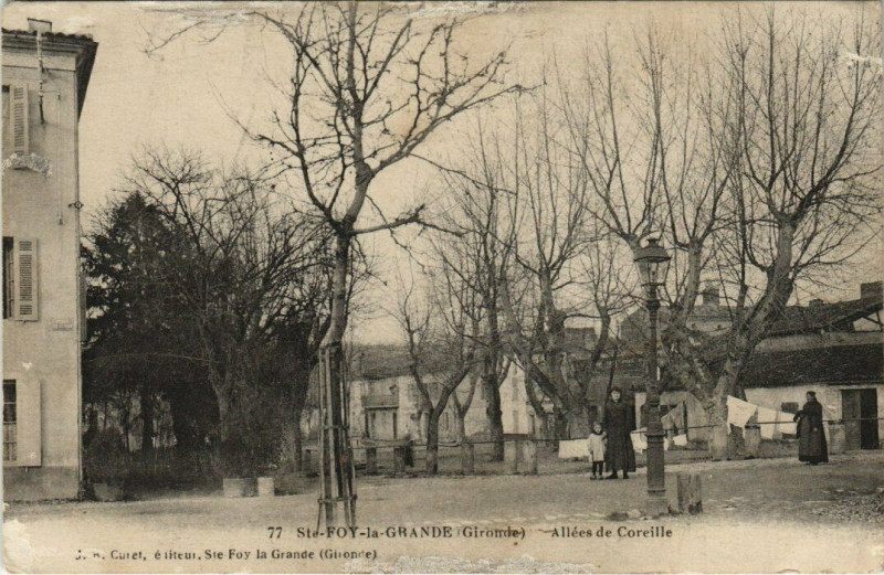 Carte postale ancienne Sainte-Foy-la-Grande - Allées de Coreille à Sainte-Foy-la-Grande