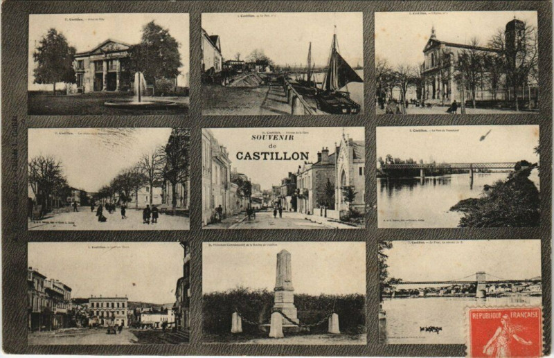 Carte postale ancienne Souvenir de Castillon