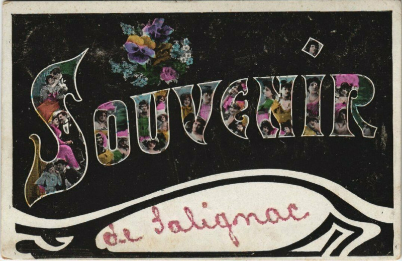 Carte postale ancienne Souvenir de Salignac