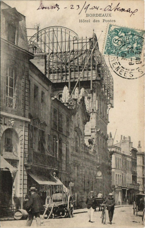 Carte postale ancienne Bordeaux - Hotel des Postes à Bordeaux