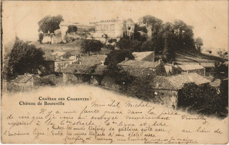 Carte postale ancienne Chateau des Charentes - Chateau de Bouteville