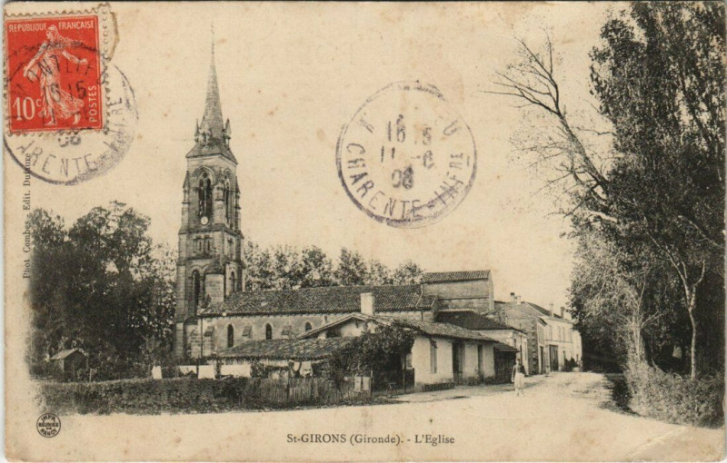 Carte postale ancienne Saint-Girons - L'Eglise