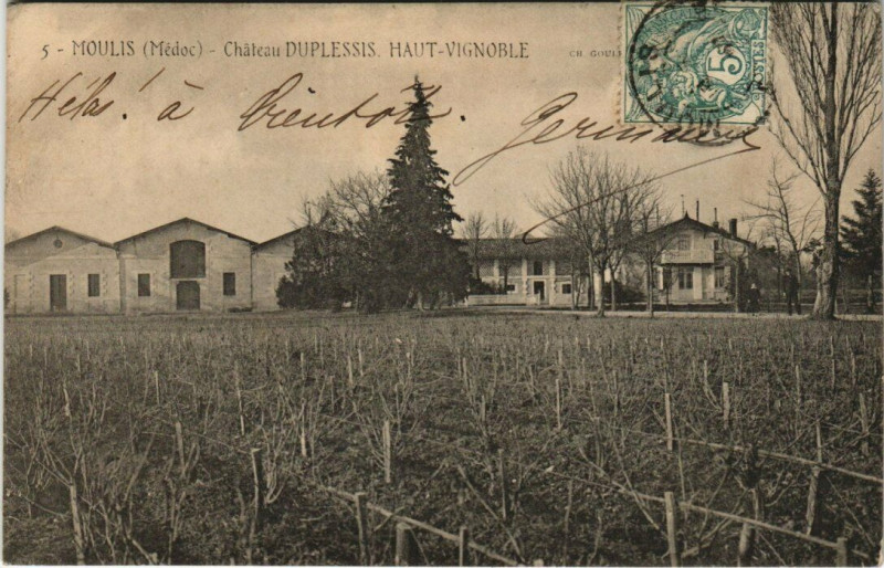 Carte postale ancienne Moulis - Chateau Duplessis - Haut-Vignoble